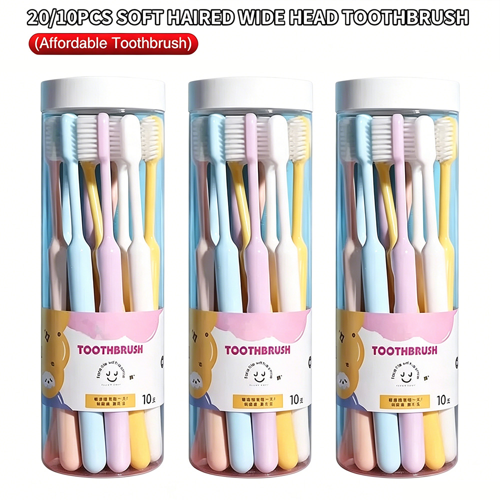 Bamboo Toothbrush - Tandenborstel met grote capaciteit, 10/20 stuks,