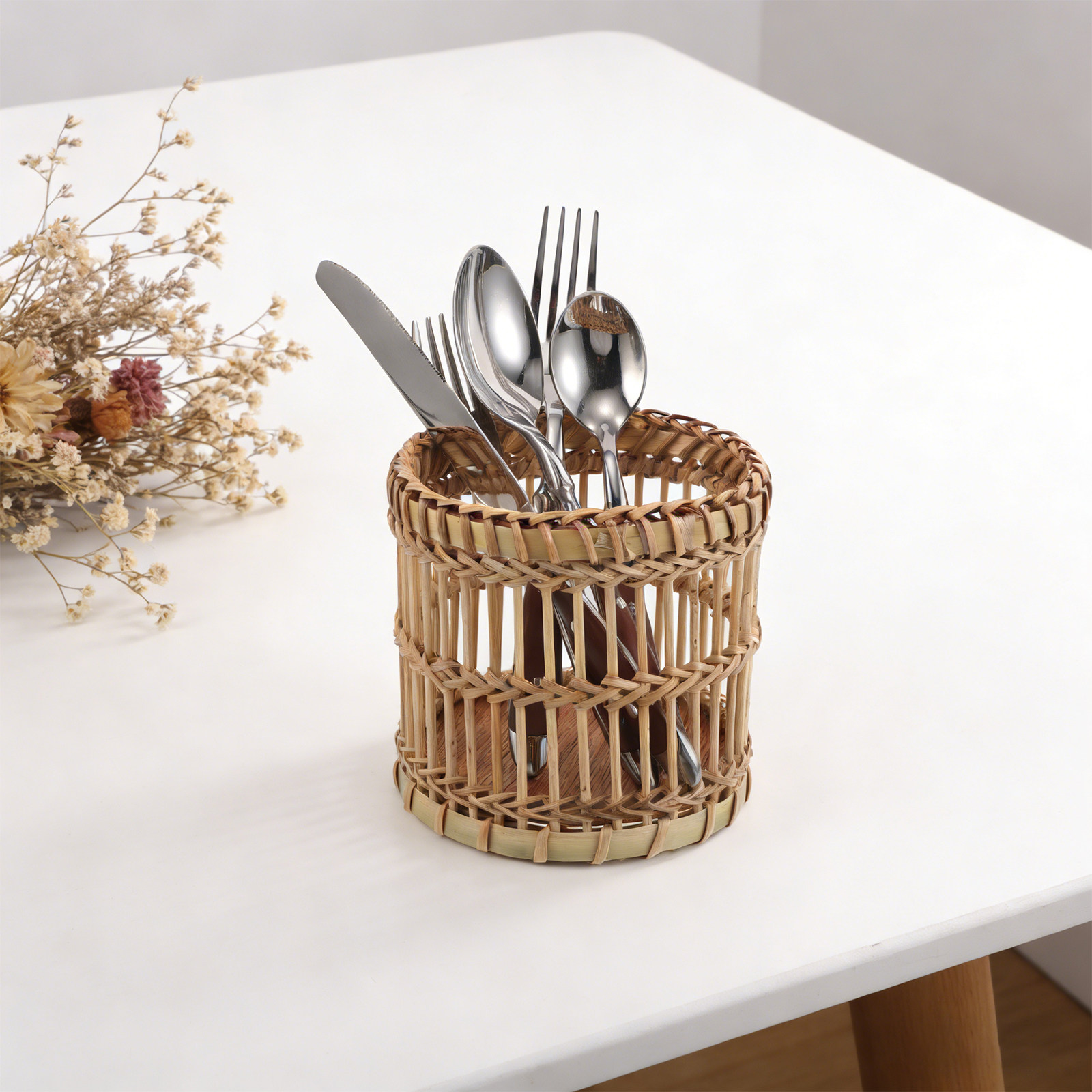 Bamboo Cutlery - Bamboe bestekhouder, keukenorganizer voor op het