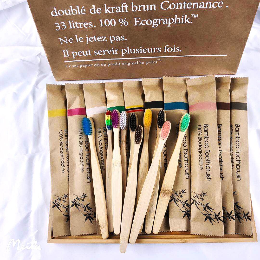 Bamboo Toothbrush - Willekeurige kleur 5/10 stuks bamboe tandenborstel