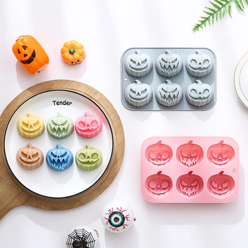 Eco Soap - 6-in-3 pompoenvormige siliconen mal Halloween cakevorm