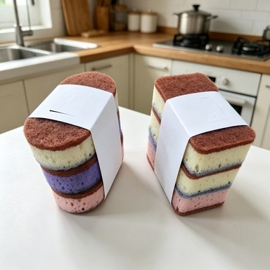 Eco Sponge - Verdikte dubbelzijdige keukenspons | Anti-aanbak spons