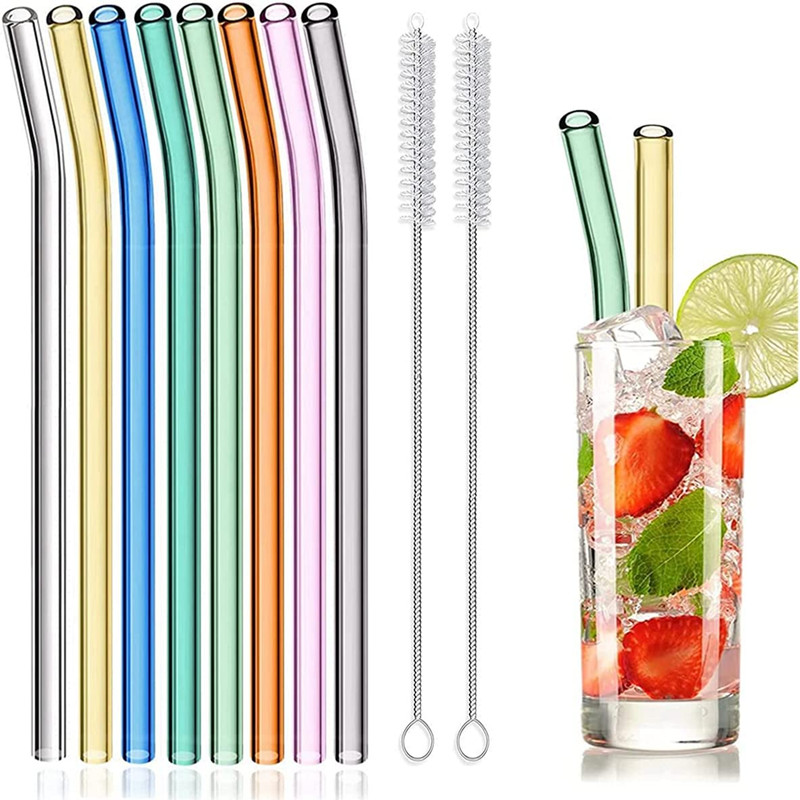 Reusable Straw - Herbruikbare glazen rietjes Milieuvriendelijke rietjes voor