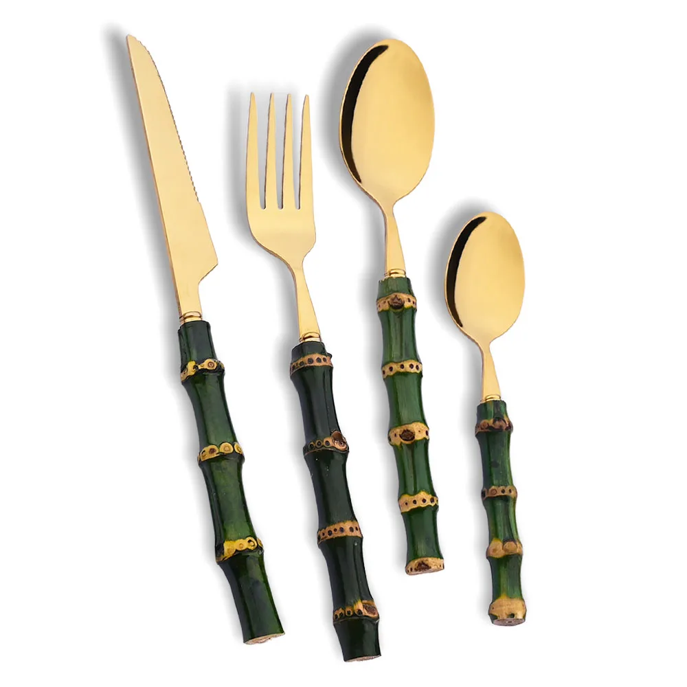 4-delige serviesset met natuur - Bamboo Cutlery recensie en prijs