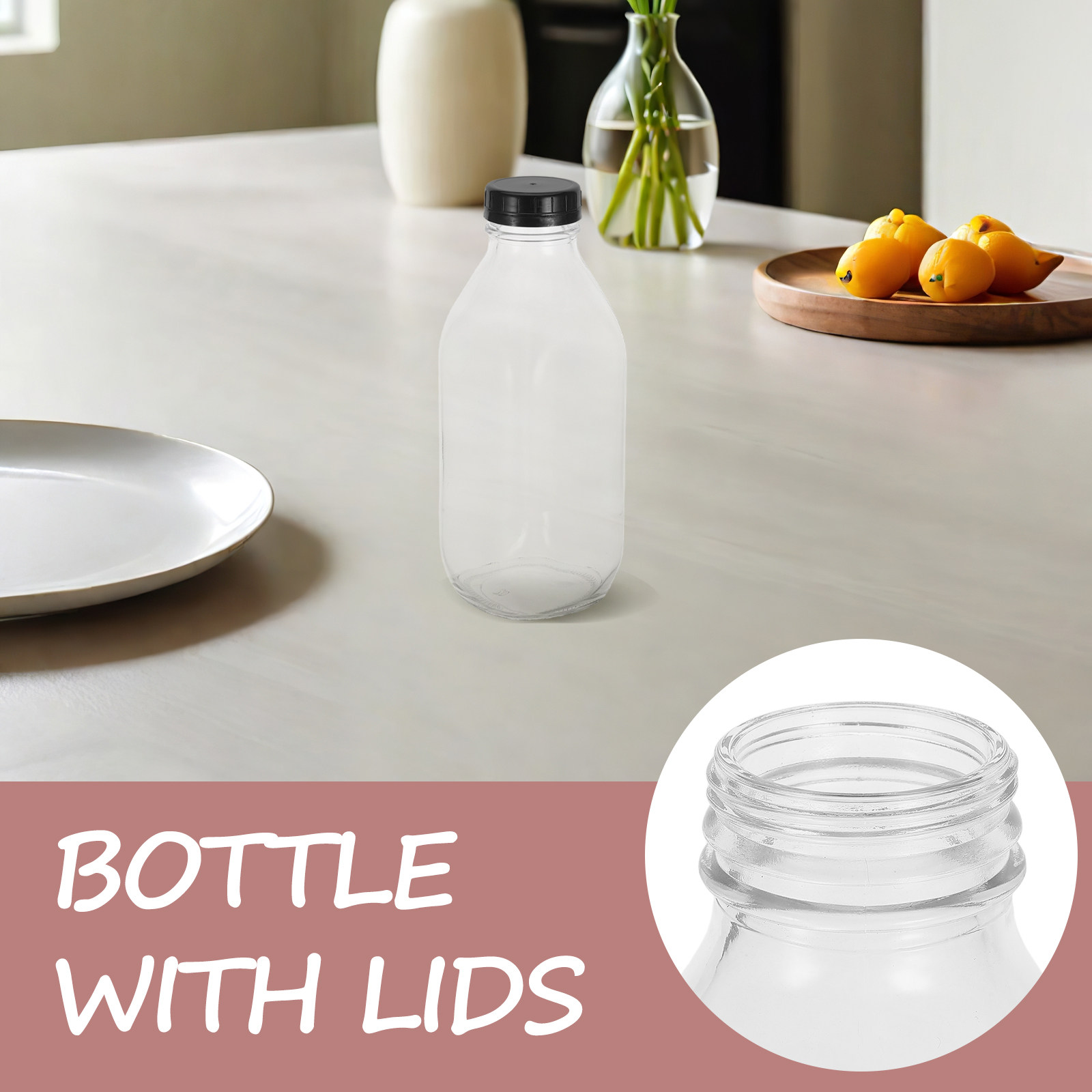 2 glazen melkflessen, herbruik - Reusable Bottle recensie en prijs